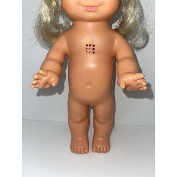 Vintage 1978 Ideal 13" Whoopsie Doll Squeeze Tummy Squeals and Pigtails Flip Up - Picture 3 of 12